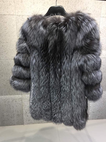 'NAOMI SILVER FOX' Fur Coat