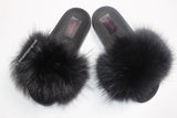 'TDR ONYX' Raccoon Fur Sliders
