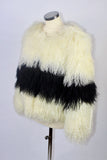 'TATTY 50cm STRIPE' Mongolian Fur Jacket