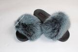 'TDR TURQWISH DELIGHT' Frosted Tip Fox Furs Sliders